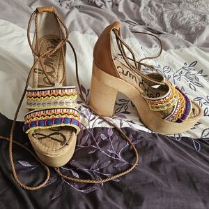 Sam Edelman beaded casual heels